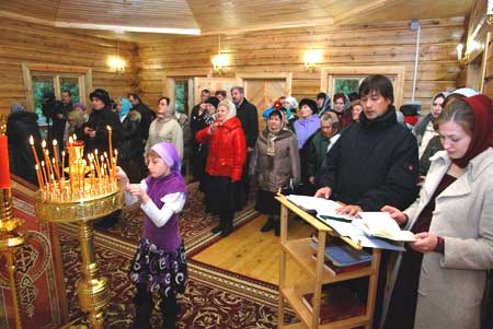 Первая Литургия в новом православном храме д. Тиликтино г. Клина