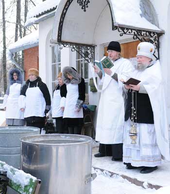 Великое Водоосвящение в Скорбященском приходе г. Клина