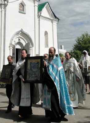 Перенесение Песчанской иконы Божией Матери в Троицкий Собор Клина