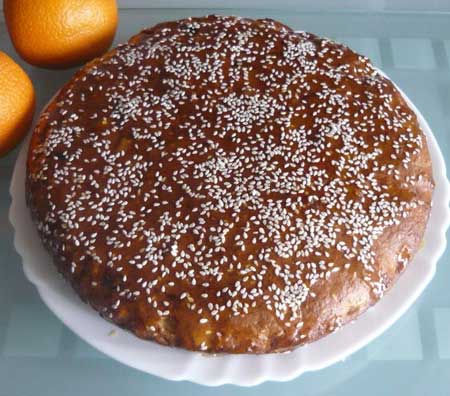 Кунжутно-апельсиновый пирог