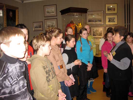 Учащиеся клинской православной гимназии София в Бородинском музее-заповеднике