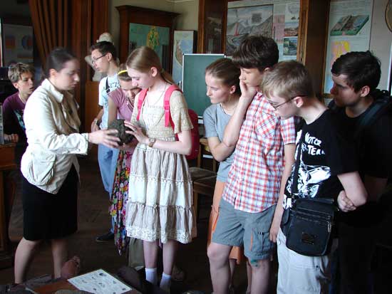 Клинские гимназисты в музее землеведения МГУ