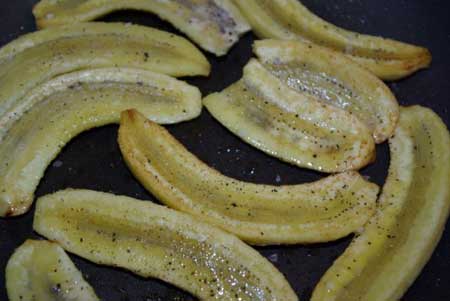 Постные блюда - жареные бананы